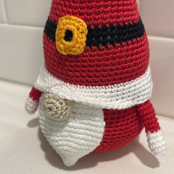 Handcrafted Santa Gnome Seasonal Christmas Crochet Decor Winter - Picture 5 of 12